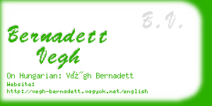 bernadett vegh business card